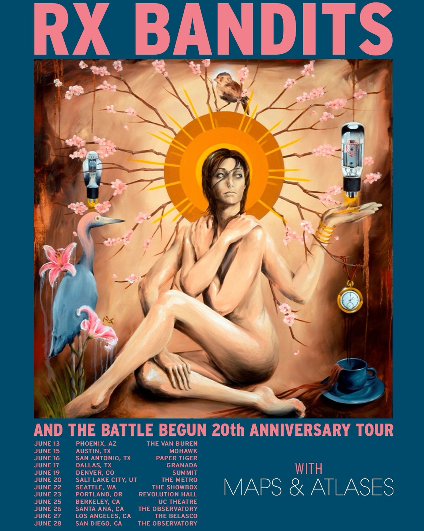 Maps Atlases Rx Bandits - And The Battle Begun 20th Anniversary Tour Poster 2026